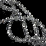 Zdjęcie - Kryształki oponki fasetowane silver steel 6x8mm